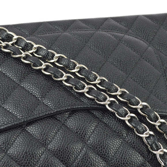 CHANEL Black Caviar Medium Classic Double Flap Shoulder Bag KK31429 - Picture 5 of 10